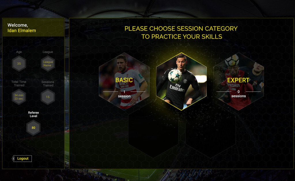 Training simulation SaaS application for football industry, screen 3 Training simulation SaaS application for football industry, screen 3